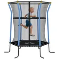 Produktbild: HOMCOM Trampolin Outdoor Ø163,5 cm, Kindertrampolin Gartentrampolin mit Sicherheitsnetz, Randabdeckung für Kinder 3-10 Jahre bis 50 kg belastbar Blau