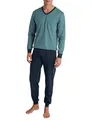 Produktbild: CALIDA Relax Imprint Bündchen-Pyjama Herren, aus 100% Baumwolle, pflegeleicht, elastisch und formstabil, in Single Jersey