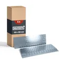 Produktbild: HELPMATE – 6 Stück Lochplatten 100x300 mm – Flachverbinder galvanisch verzinkt & blau passiviert – Holzverbinder mit hervorragendem Korrosionsschutz, stabil & langlebig – einfache Montage