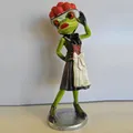 Produktbild: Formano Frosch Schwarzwaldmädel Schwarzwald Deko Figur Tier grün rot Bommel NEU