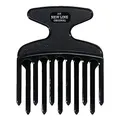 Produktbild: HERCULES SÄGEMANN - 245 Lockenkamm | 4 Zoll Fingerstyler Kamm für Locken | Spezialkamm mit Top-Griff aus hochwertigem Polycarbonat Kunststoff | Farbe: Schwarz