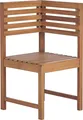 Produktbild: BELIANI Eckmodul für Eckbank Hellbraun Akazienholz Eckstuhl Ecksessel Landhausstil Outdoor Garten Terrassse Ausstattung Möbel