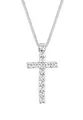 Produktbild: Halskette Damen Kreuz Anhänger Elegant mit Kristallen aus 925 Sterling Silber