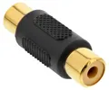 Produktbild: InLine Audio Adapter, Cinch Buchse an Cinch Buchse, vergoldet, Cinch female, RCA, Schwarz, Gold