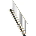 Produktbild: Dolle Mittelholmtreppe Dublin Ahorn Anthrazit GH bis 337 cm Gerade 75 cm