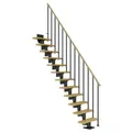 Produktbild: Dolle Mittelholmtreppe Dublin Gerade aus Ahorn lackiert 71 cm breit für GH 278–337 cm UK Metall A