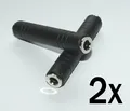 Produktbild: 2 x Stereo Klinkenverbinder . 6,3mm . Kupplungen . zur Kabel-Verlängerung 