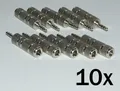 Produktbild: 10x Klinken Stecker 3,5 mm / Kupplung 6,3 mm Kopfhörer- Adapter METALL