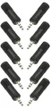 Produktbild: 10 x Kopfhöreradapter - Klinkenstecker 3,5mm / Buchse 6,3mm