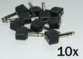 Produktbild: 10x Stereo Y - Klinkenadapter 6,3mm / 3,5mm - Stecker 2x Kupplung - Audioadapter