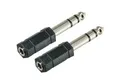 Produktbild: 2x Stereo Klinkenadapter 6,3mm / 3,5mm - Stecker Kupplung - Audioadapter