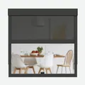 Produktbild: CLIP'N'SHADE Grau - Aussenrollo gegen Hitze, Jalousie, Sichtschutz und Abdunkelung für Fenster, Hitzeschutz Rollo ohne Bohren (Breite: 130 cm, Höhe: 91-142 cm, Transparent)