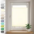 Produktbild: Sonello Plissee Klemmfix ohne Bohren 60cm x 140cm Creme Faltrollo Plisseerollo Jalousie für Tür & Fenster Blickdicht Sichtschutz Sonnenschutz Fertifplissee Rollo