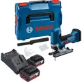 Produktbild: Bosch Professional Bosch GST 18V-125 S Professional Akku Stichsäge 18 V 125 mm Brushless + 2x Akku 5,0 Ah + Ladegerät (64723999)