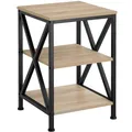 Produktbild: tectake® Beistelltisch, Industrial Style, mit 3 Ablagen, 40,5 x 40,5 x 60,5 cm