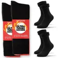 Produktbild: OCCULTO Thermosocken Damen & Herren Ultra Thermosocken 2er Pack (Modell: Yuki) (2-Paar) schwarz 35-38