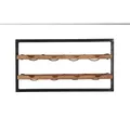Produktbild: SIT Möbel Wandweinregal aus Mangoholz mit Altmetall in natur & Ablage für 8 Flaschen|B65 x T25 x H35 cm|09236-01|Serie PANAMA