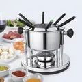 Produktbild: Fondue-Set aus Edelstahl 10-tlg. Topf Maße: 17-18,3 x 9,5 (H) cm