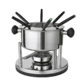 Produktbild: Fondue Set Edelstahl 10tlg. – Fonduetopf Ø 17–18,3 cm, 9,5 cm hoch, Küche Party