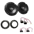 Produktbild: JVC 160mm 300W Lautsprecher Einbau Set VW Touran Lautsprecherringe + LSP Adapter