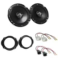 Produktbild: JVC 160mm 300W Lautsprecher Set + Ford Focus C-Max Lautsprecherringe + Adapter
