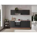 Produktbild: Küchenblock Gerda mit Geräten ca. 210 cm Grau
