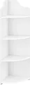 Produktbild: Eckregal ‘Bjurholm’ mit 4 Ebenen WPC 90 x 28 x 28 cm Weiß