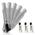 Produktbild: SANAWATEC 5x Cuttermesser 18mm + 30x SK5 Abbrechklingen, Teppichmesser profi, Cuttermesser Profi aus Aluminium, mit Gummigriff, Robust und Ultrascharf, für Heimwerk & Gewerbe