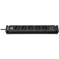 Produktbild: brennenstuhl 1150660315 Bremounta Steckdosenleiste mit 2 USB-Anschlüssen und 5 Buchsen Typ F 3 m Schwarz