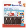 Produktbild: tesa POWERSTRIPS® Vario Gardinenhaken  Braun Inhalt: 4 St.