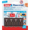 Produktbild: tesa Powerstrips Selbstklebender Gardinenhaken UV Beständig braun