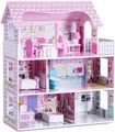 Produktbild: Puppenhaus aus Holz mit Möbeln & Zubehör Puppenstube 3 Etagen Puppenvilla