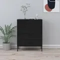 Produktbild: vidaXL Kommode Schwarz 80x35x101,5 cm Stahl
