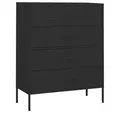Produktbild: vidaXL Kommode, Sideboard Schwarz 80x35x101,5 cm Stahl