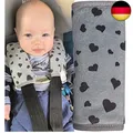 Produktbild: HECKBO 2x Baby Kinderwagen Trageschale Gurtschutz mit Herzen Herz -