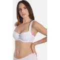 Produktbild: Push-up-BH SASSA, Damen, Gr. 85, Cup D, weiß, Obermaterial: 90% Polyamid, 10% Elasthan. Futter: 92% Polyamid, 8% Elasthan, bestickt, gemustert, unifarben, bequem, BHs Push-up-BH, Spezielle, weiche Einlage