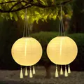 Produktbild: 2er Set Solar Lampions 25cm LED Solarlaterne  für Garten Dekoration