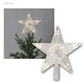 Produktbild: LED Baum-Spitze Eisstern, 10 LEDs warmweiß & Timer, Deko Weihnachts-Christ-Baum