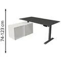 Produktbild: Kerkmann Schreibtisch Move 1, 2169, anthrazit, mit Sideboard, elektrisch verstellbar, 160 x 102cm