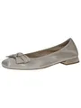 Produktbild: CAPRICE Damen Ballerinas aus Leder mit Blockabsatz, Grau (Stone Per.Deer), 39 EU