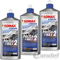 Produktbild: 3x 500ml SONAX XTREME POLISH+WAX 2 HYBRID NPT LACKVERSIEGELUNG POLITUR WACHS