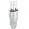 Produktbild: Windlicht, Deko Bodensäule SILVER ICE H. 91cm D. 29cm weiß silber Formano