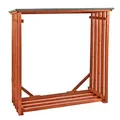 Produktbild: Holz Kaminholzregal Brennholzregal Holzunterstand Holzstapelhilfe 142x51x143 cm