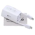 Produktbild: Ladekabel für Original Samsung EP-DN980BWE für Samsung Galaxy S21, Galaxy S21 Plus, Galaxy S21 Ultra, Note 20 (Ultra), A72, A73 5G, M23, M33, M53 5G 1,0m Datenkabel 25W Weiß mit mungoo Displayputztuch