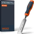 Produktbild: Stechbeitel 32mm - Profi Stemmeisen mit 25° Keilwinkel - Perfekt geschliffen ...