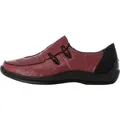 Produktbild: Rieker Damen Slipper Leder L1751, Größe:41 EU, Farbe:Rot - Rot - 41