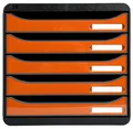 Produktbild: EXACOMPTA Schubladenbox Schubladenbox Big Box Plus 5 offene Schubladen Orange glossy 3097288D, Boxen stappelbar