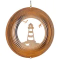 Produktbild: CIM Edelrost Windspiel Leuchtturm 200 Garten-Deko Metall Ø20cm Deko Herbst