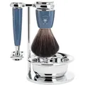 Produktbild: Mühle Rytmo Safety Razor Shaving Set Black Fiber Resin Petro Blue