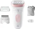Produktbild: Braun Epilierer Silk-épil 7-030 | Wet&Dry Akku Haarentferner Damen | MicroGrip Technologie | weiß/flamingorosa